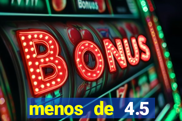 menos de 4.5 escanteios o que significa